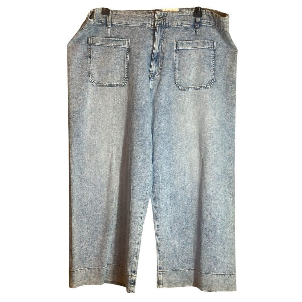LC Lauren Conrad Super High Rise Wide Leg Crop Feel Good Jeans Size 26W NWT 📦